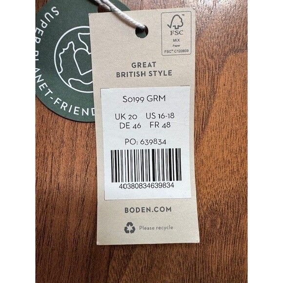 Boden Levanzo Halter Bikini Top US 16 18 Twist Blue Orange Floral Swim - Picture 6 of 11